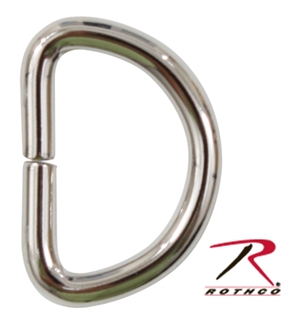 Picture of 3/4 Inch D Ring - Non Welded - Nickel Plated Iron - Rothco