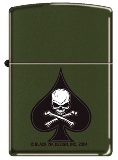 Picture of Death Spade on Matte Green - Windproof Lighter by Zippo®